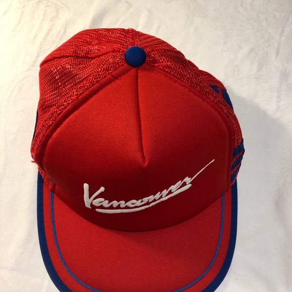 Vintage 3 stipe Trucker snapback hat cap Vancouver Script - Picture 12 of 14